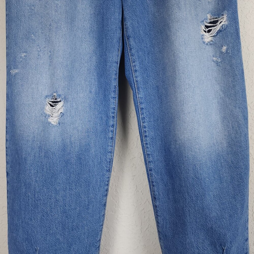 Anthropologie Pilcro 26 Med Wash Distressed High Rise The Breaker Relaxed Jeans - Picture 5 of 11